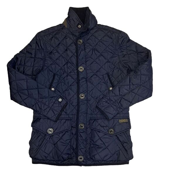 Polo Ralph Lauren Blue Zip Button Women's SP Quilted Corduroy Field Jacket - Picture 1 of 7